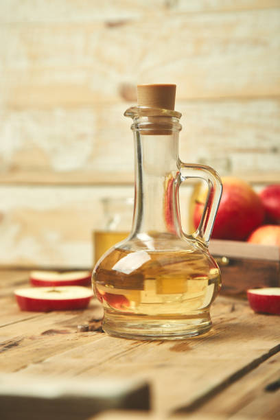 istock Apple cider vinegar. Bottle of apple organic vinegar 1130873816