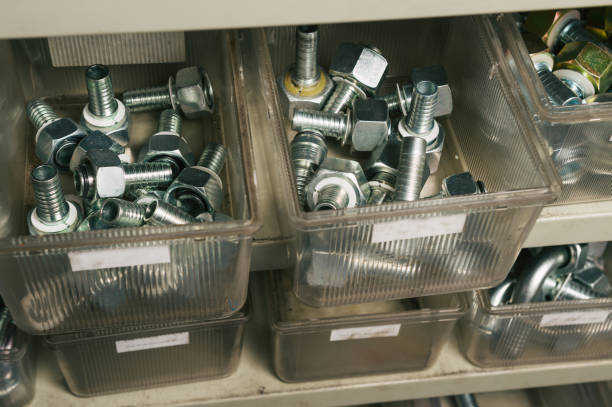 istock Transparent storage boxes full of nuts and bolts 1130874267