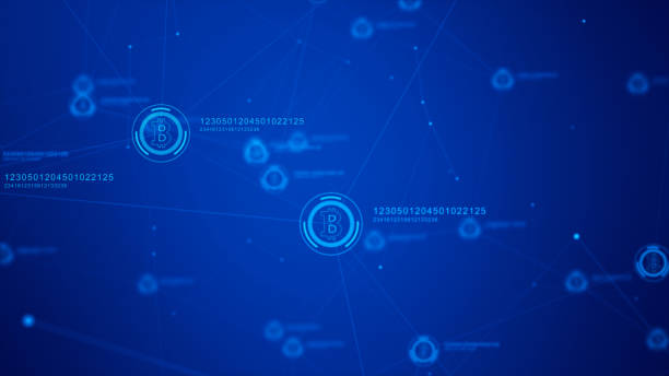 istock Bitcoin currency sign in digital cyberspace, Business and Technology Network Concept. 1130879101