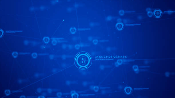 istock Bitcoin currency sign in digital cyberspace, Business and Technology Network Concept. 1130879103