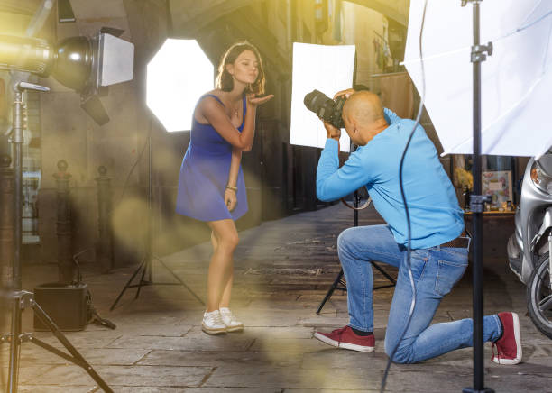 istock Photo shoot of young model 1130880962