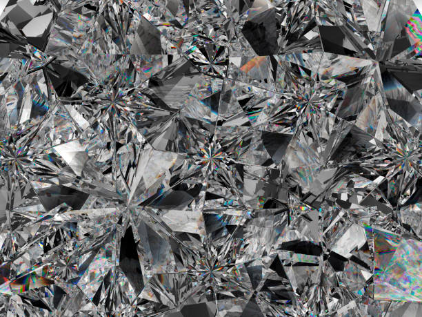 istock diamond structure extreme closeup and kaleidoscope. top view of round gemstone 3d render, 3d illustration 1130882166
