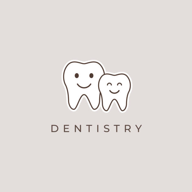 Family dental clinic emblem. Dentist vector sign icon. Family dental clinic emblem. Dentist vector sign icon. teeth clipart stock illustrations