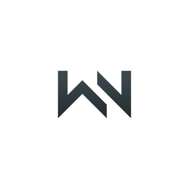 WN. Monogram of Two letters W & N . Luxury, simple, minimal and elegant WN logotype design. Vector illustration template. WN. Monogram of Two letters W & N . Luxury, simple, minimal and elegant WN logotype design. Vector illustration template. letter w stock illustrations