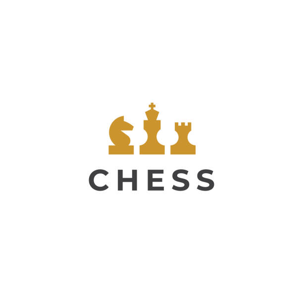 illustrazioni stock, clip art, cartoni animati e icone di tendenza di emblema degli scacchi. illustrazione vettoriale - regina di scacchi