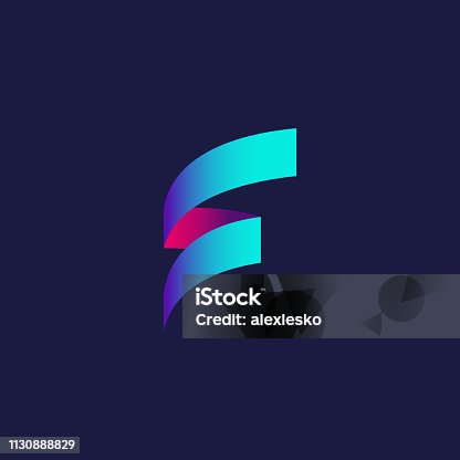 istock Letter F Logotype Icon Design Template. Technology Abstract Vector Logotype 1130888829