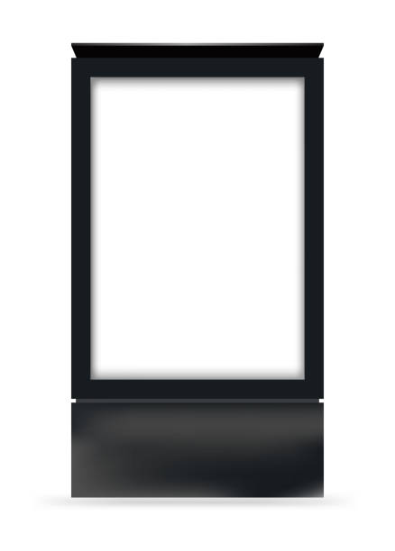 istock Vector outdoor black advertising stand – isolated citylight light box 1130889322