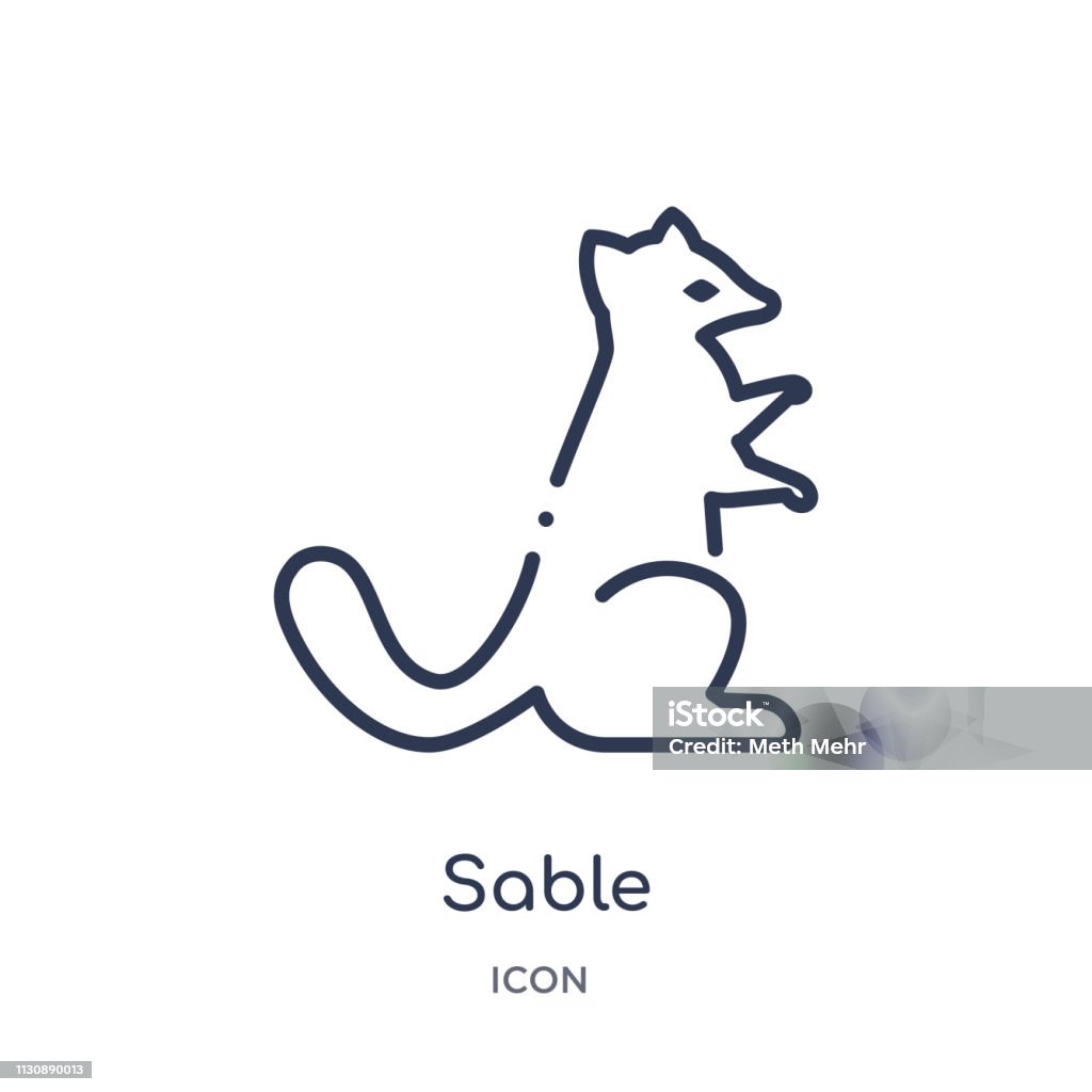 Linear Sable Icon From Animals And Wildlife Outline Collection Thin Line Sable Vector Isolated On White Background Sable Trendy Illustration Stock Illustration - Download Image Now - iStock Linear Sable Icon From Animals And Wildlife Outline Collection Thin Line Sable Vector Isolated On White Background Sable Trendy Illustration Stock Illustration - Download Image Now - iStock