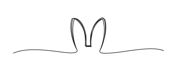 ilustrações de stock, clip art, desenhos animados e ícones de tangled grungy black heart scribble - rabbit vector black composition