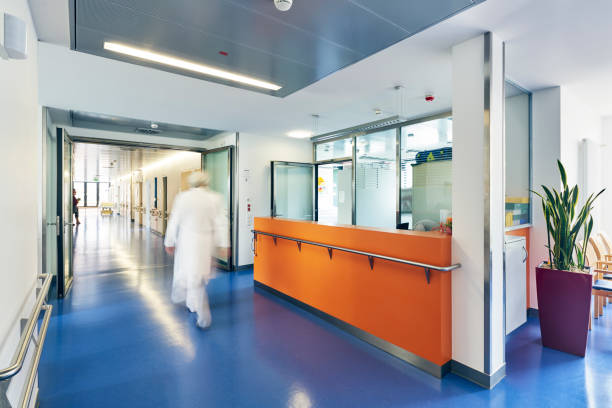istock corridor hospital reception doctor hurry 1130891661