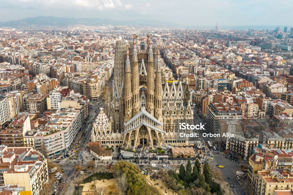 Sagrada Familia in Barcelona Barcelona - Spain Stock Photo