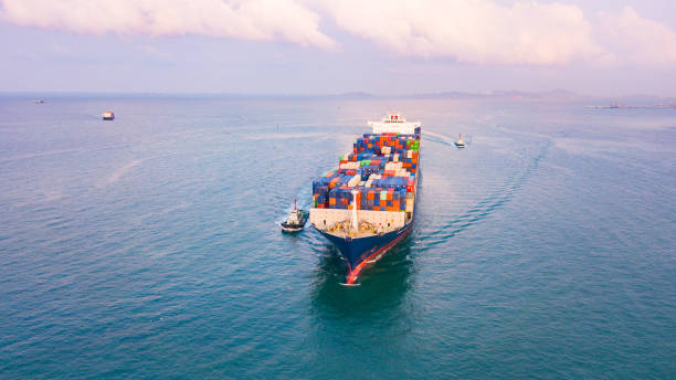 istock Cargo ship in the sea import and export 1130893927