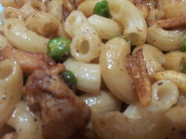 close up Home Made Spicy Macaroni