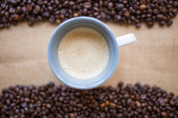 istock Cup of coffee and coffee beans 1130900635