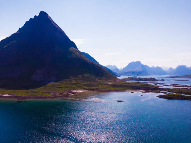 istock Lofoten sea mountains landscape, Norway 1130900993