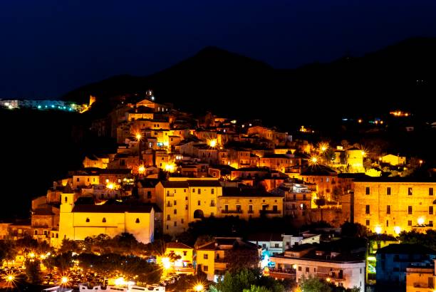 Centro storico di Scalea Calabria - foto stock