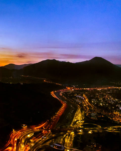 istock Sunset Scene Santiago de Chile Aerial View 1130906579