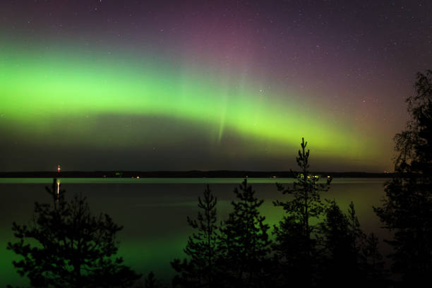 istock Northern lights over lake in finland 1130909169