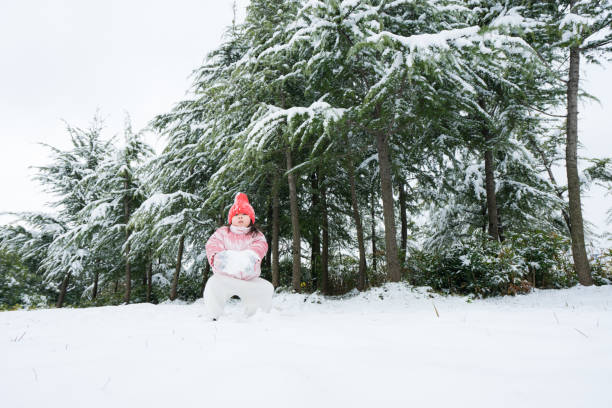 istock A young girl playing in the snow 1130909988