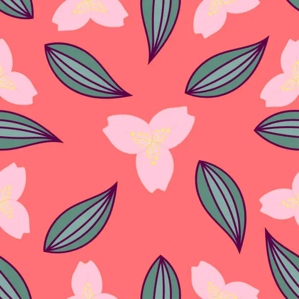Vector illustration of Floral seamless pattern. Abstraction.
