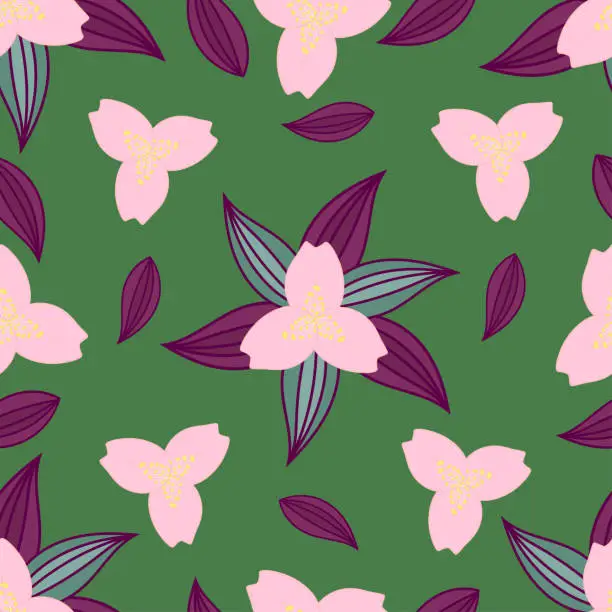 Vector illustration of Floral seamless pattern. Abstraction.