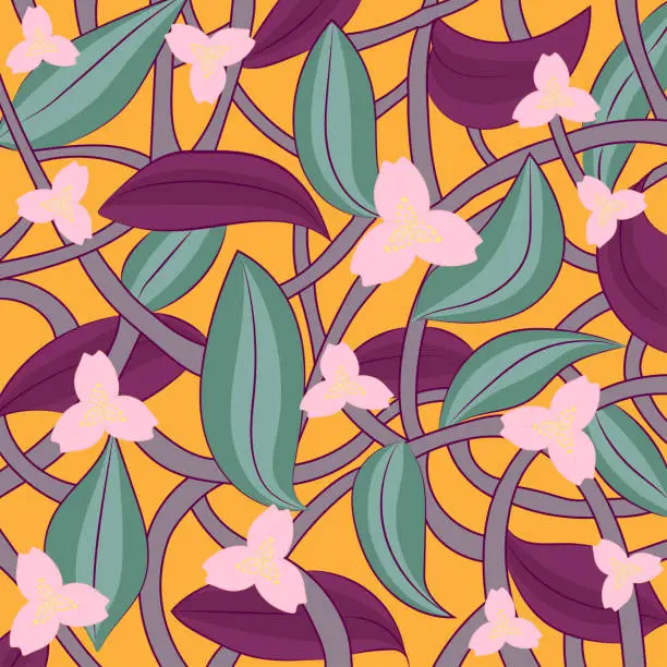 Vector illustration of Flower texture. Abstraction.