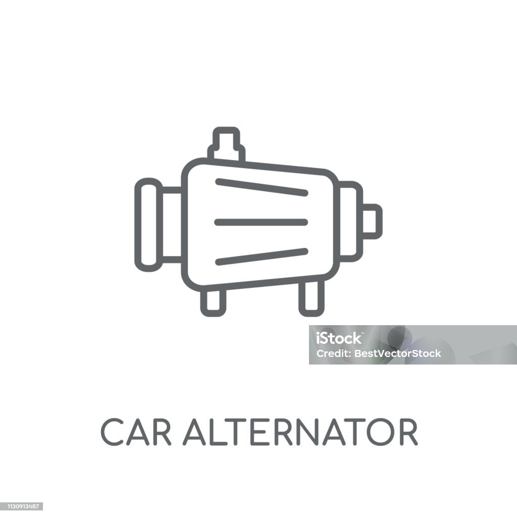 Car Alternator Linear Icon Modern Outline Car Alternator Logo Concept On  White Background From Car Parts Collection Stock Illustration - Download  Image Now - iStock