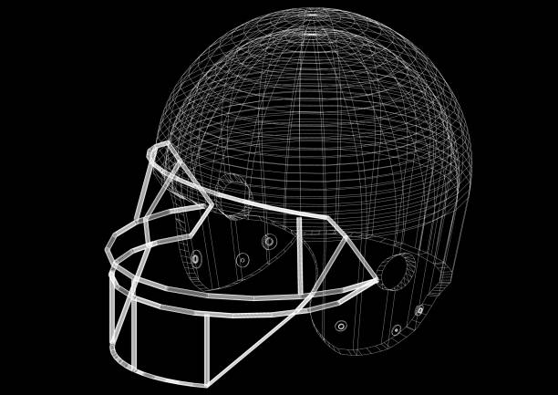 A blue baseball helmet used by children.