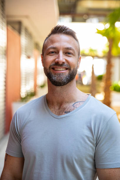 istock Portrait of a caucasian man looking at camera 1130919267