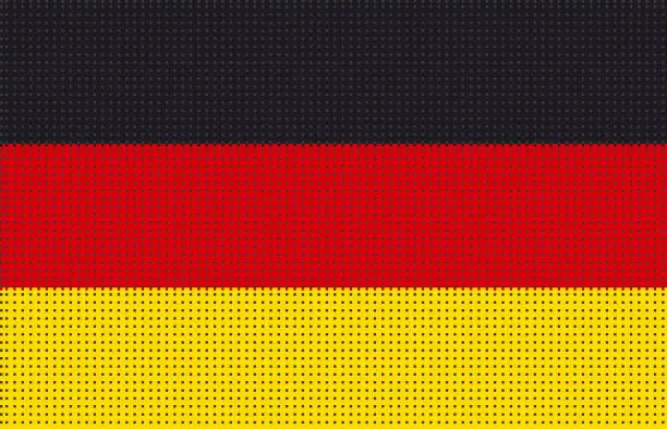 Vector illustration of Germany Pixelated Vector Flag