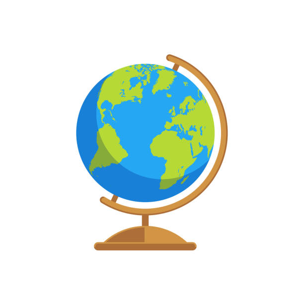 ilustraciones, imágenes clip art, dibujos animados e iconos de stock de modelo de globo terráqueo - posing earth planet map