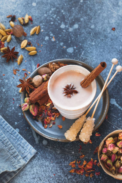 istock Chai masala, spicy Indian tea with milk 1130922806