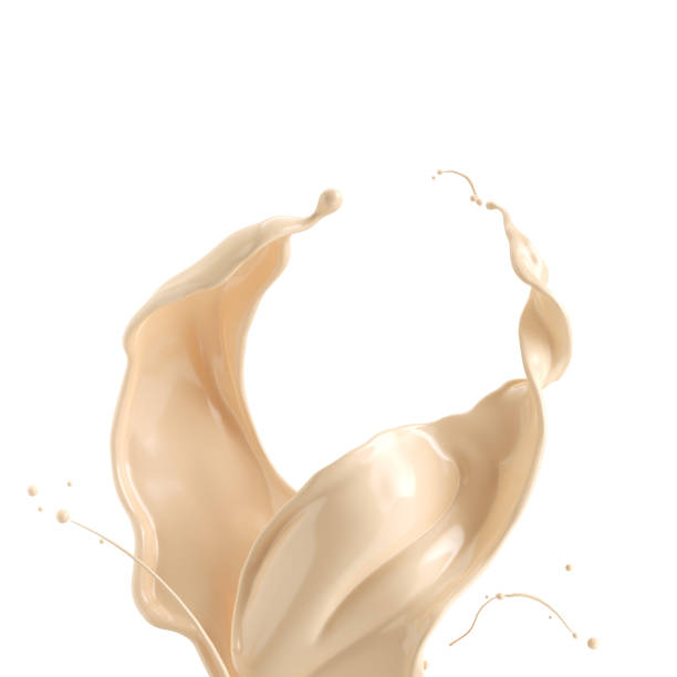 istock white chocolate milk splash isolated on background. 1130924187