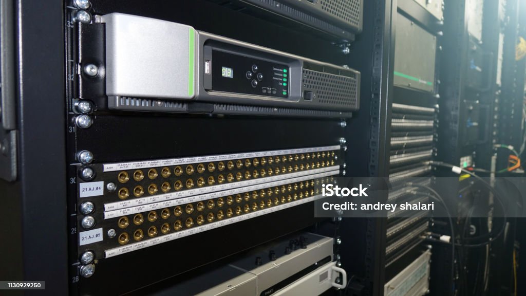 Front Side Of The Server Data Center Stock Photo - Download Image Now ...