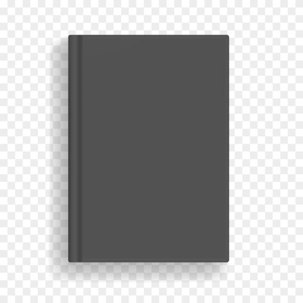 illustrations, cliparts, dessins animés et icônes de maquette de livre noir vecteur blanc réaliste a4 - book black isolated on white note pad