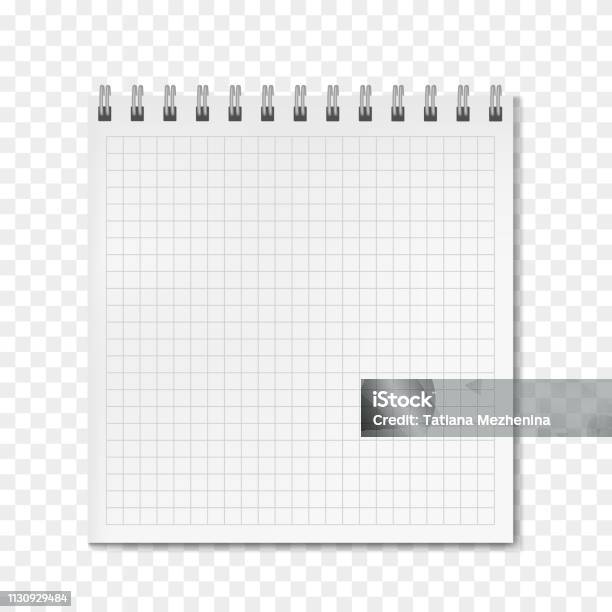 Square Notebook Vector Background Square Vertical Vector Realistic Ruled Notebook Stock Illustration ...