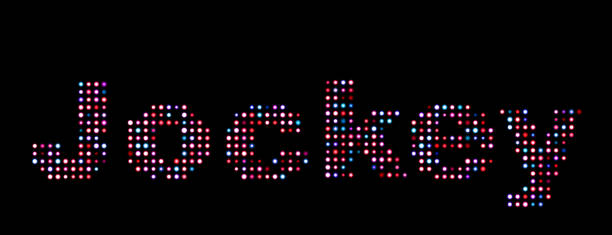 istock Jockey led text over black 1130929642