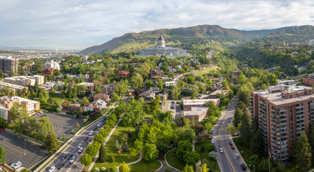 istock Salt Lake City seen from above, capitol hill 1130931849