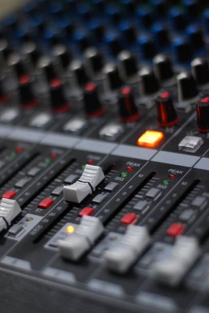 istock buttons of auido mixer board 1130933812