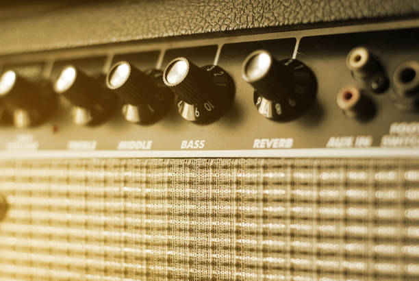 istock button of guitar amplifier ,warn tone 1130933874