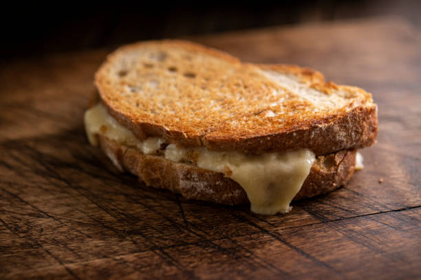 Cheese toasted sandwich made with sourdough bread.