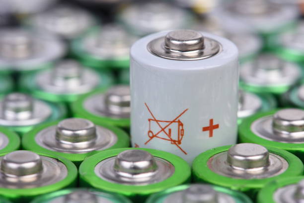 istock Used battery recycling electronic waste 1130943625