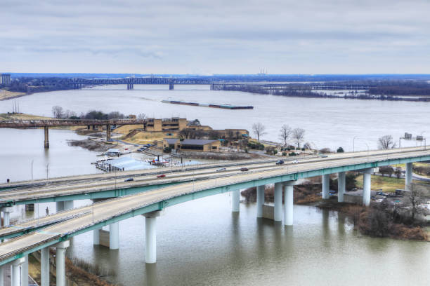 istock Mississippi River barge by Memphis, TN 1130944324
