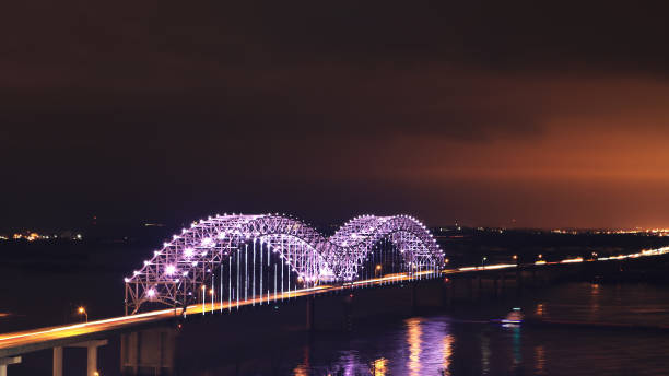 istock Memphis, Tennessee bridge after dark 1130946946