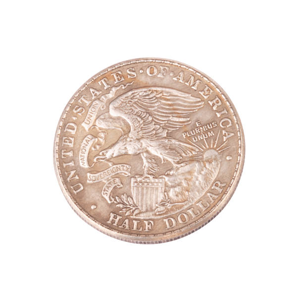 istock half dollar coin isolated on white background 1130949856