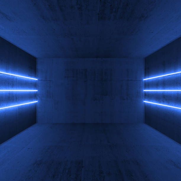 istock 3d nterior with neon light lines 1130953427