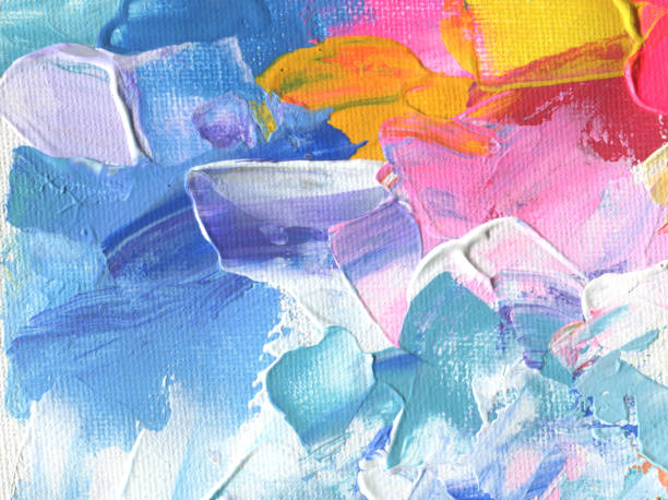 istock Abstract acrylic and watercolor painting. Canvas texture background. 1130955777