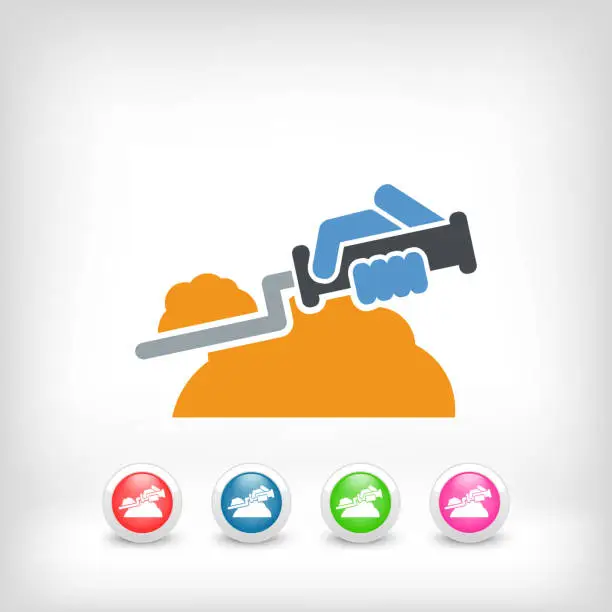 Vector illustration of Bricklayer icon