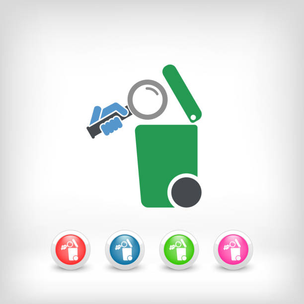 ikona selektywnej zbiórki odpadów - recycling symbol audio stock illustrations