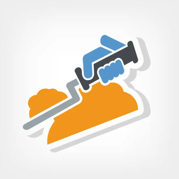Vector illustration of Bricklayer icon